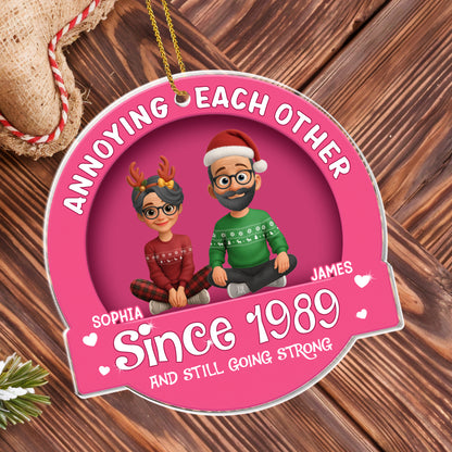 Annoying Each Other, Couple With Christmas Attire