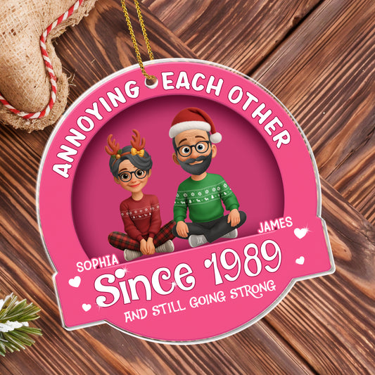 Annoying Each Other, Couple With Christmas Attire