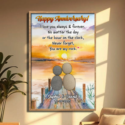 Happy Anniversary Celebration Of Love By The Sunset