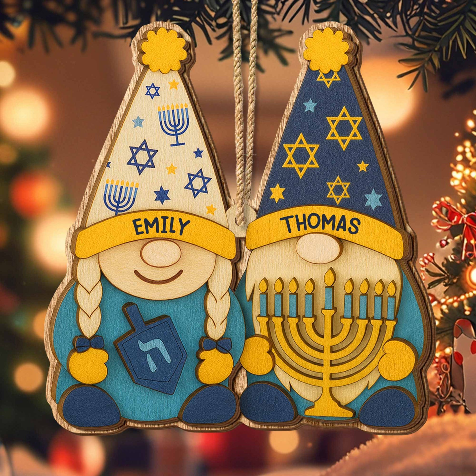 Celebrate Hanukkah With Traditional Symbols Ornament