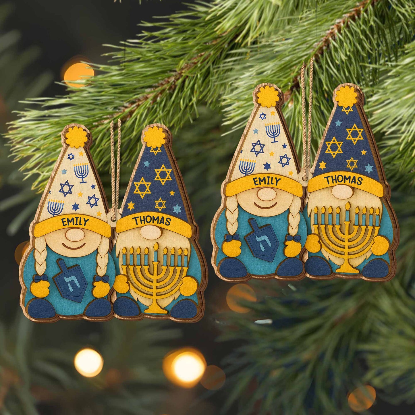 Celebrate Hanukkah With Traditional Symbols Ornament