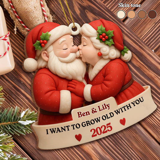 I Want To Grow Old With You Santa Claus Heart
