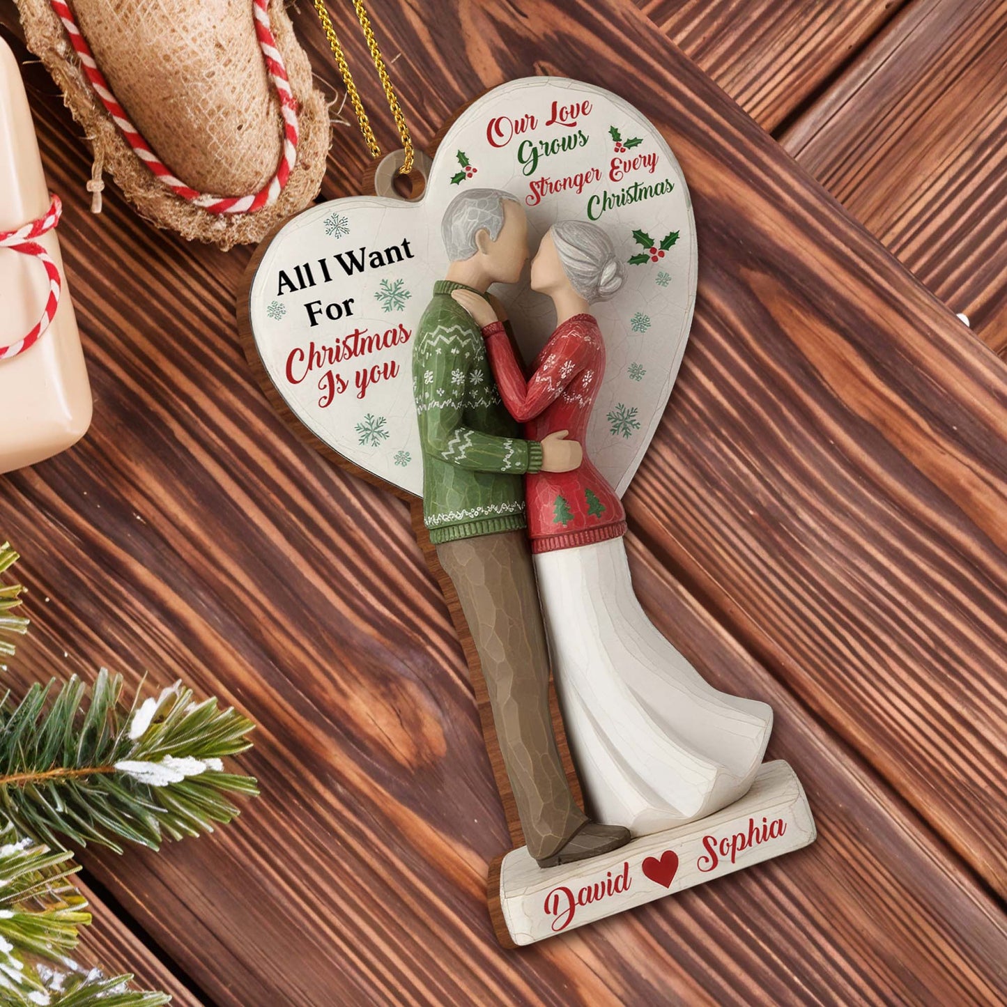 All I Want For Christmas Is You With Couple And Christmas Tree