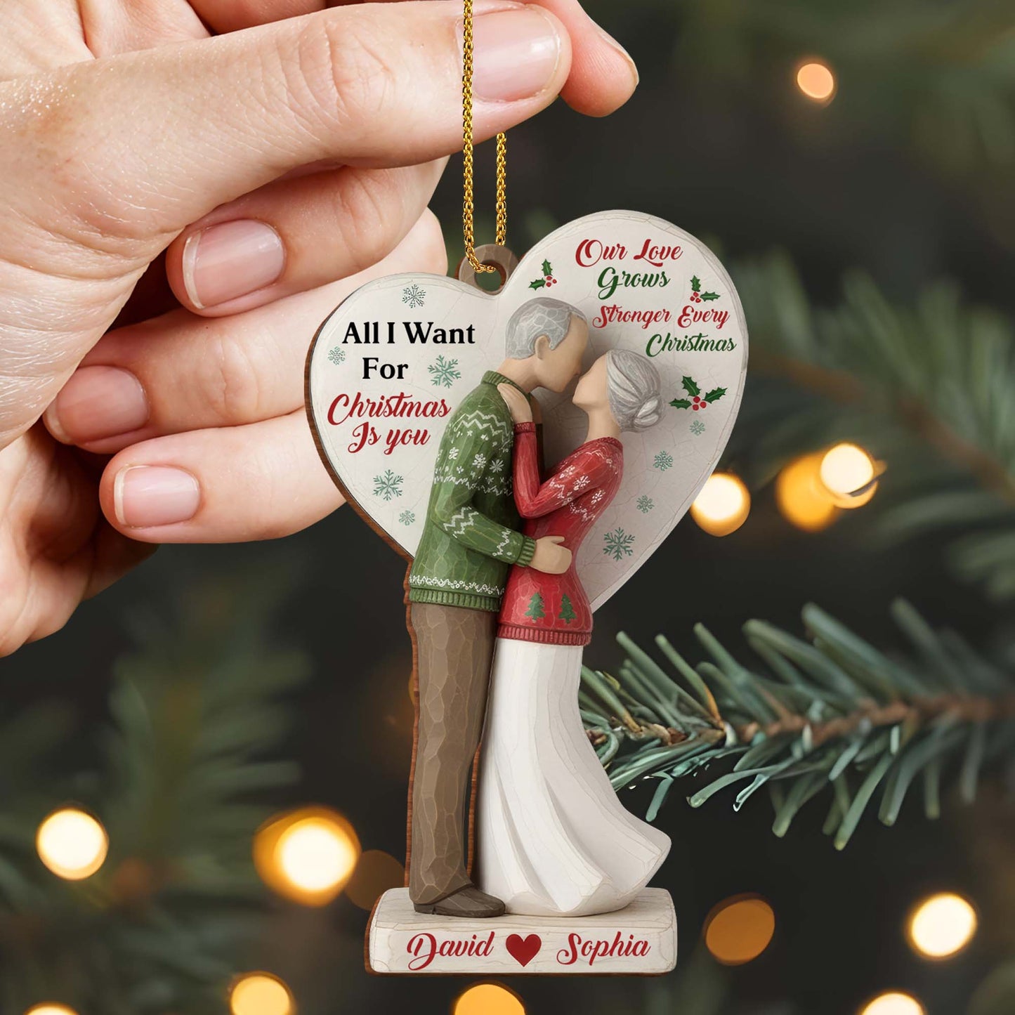 All I Want For Christmas Is You With Couple And Christmas Tree
