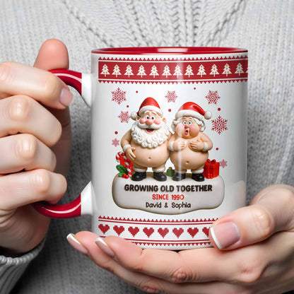 Growing Old Together With Christmas Motifs And Gifts