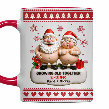 Growing Old Together With Christmas Motifs And Gifts