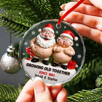 Growing Old Together With Santa Claus Figures