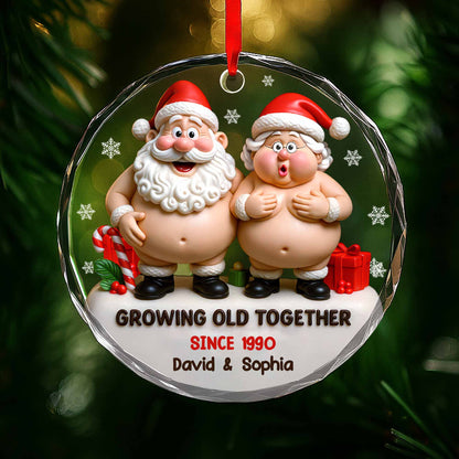 Growing Old Together With Santa Claus Figures