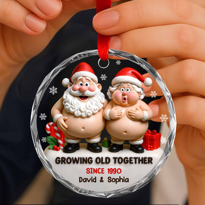 Growing Old Together With Santa Claus Figures