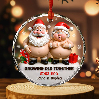 Growing Old Together With Santa Claus Figures