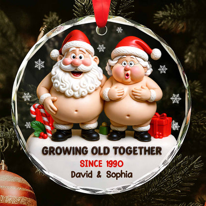 Growing Old Together With Santa Claus Figures