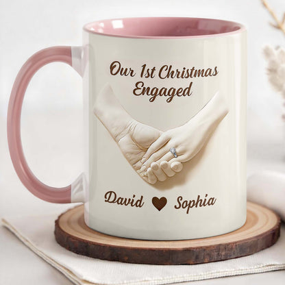 Our 1st Christmas Engaged, Holding Hands With Ring