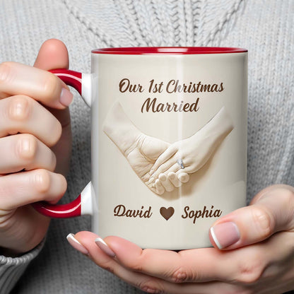 Our 1st Christmas Engaged, Holding Hands With Ring