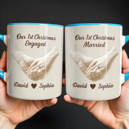 Our 1st Christmas Engaged, Holding Hands With Ring