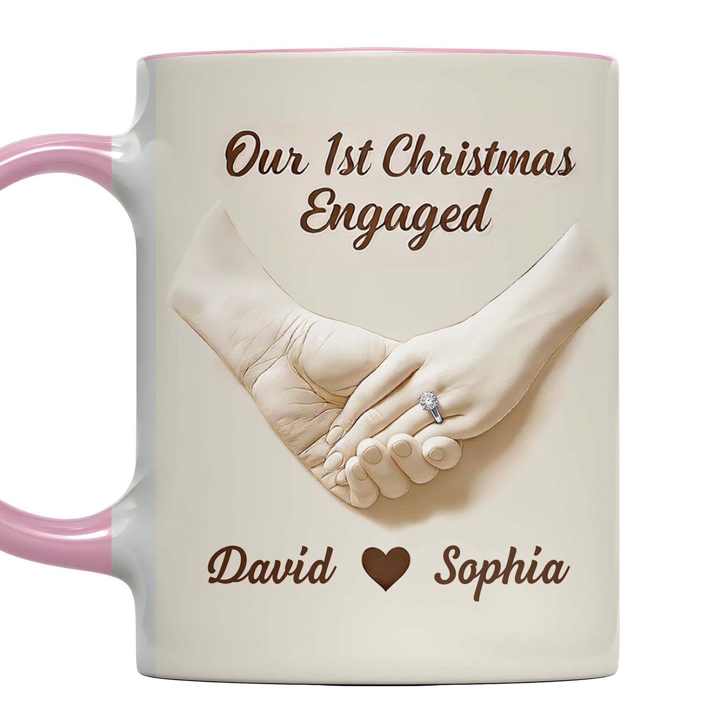 Our 1st Christmas Engaged, Holding Hands With Ring