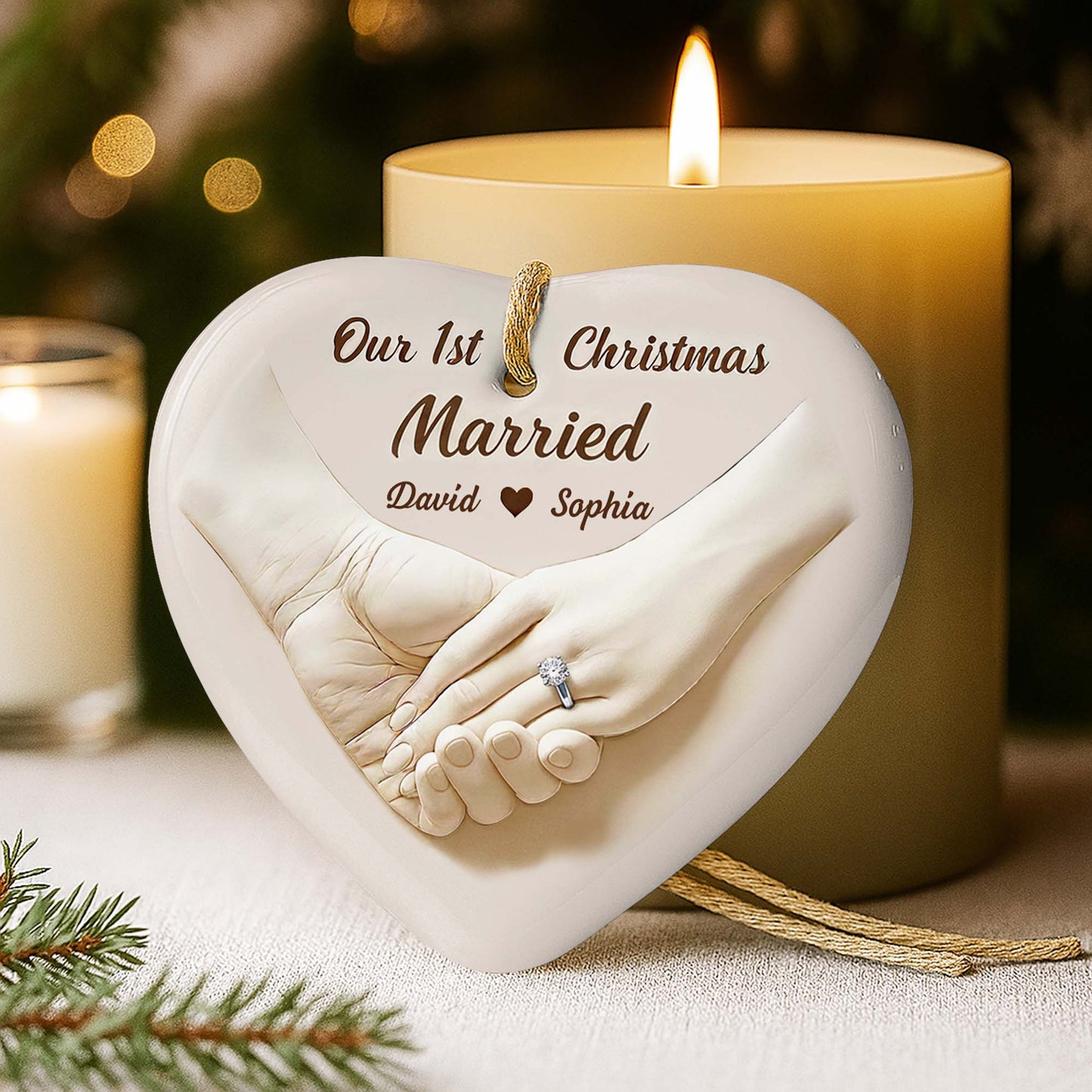 Our 1st Christmas Engaged, Holding Hands And Ring