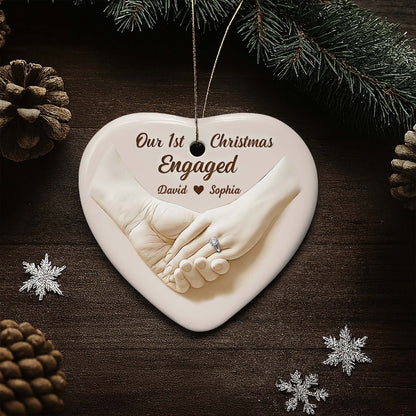 Our 1st Christmas Engaged, Holding Hands And Ring