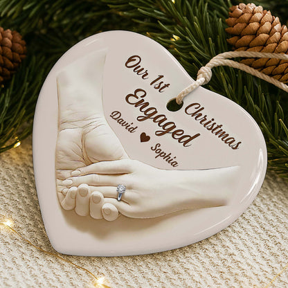 Our 1st Christmas Engaged, Holding Hands And Ring