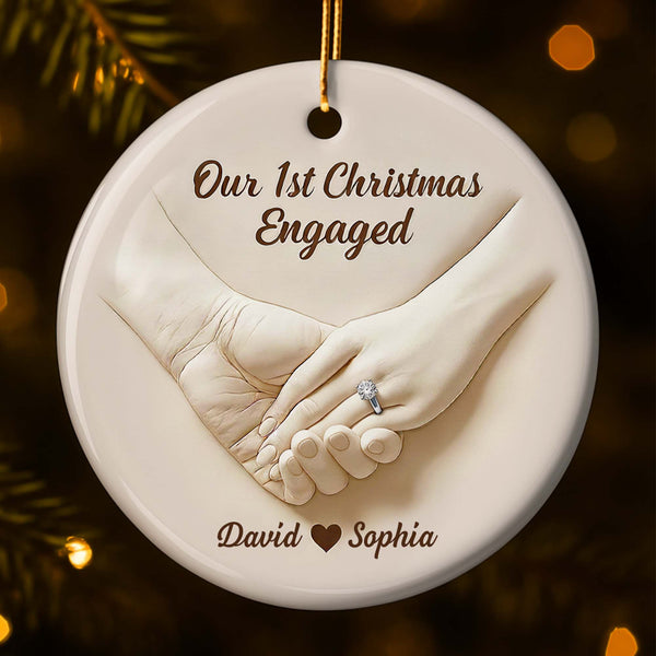 Our 1st Christmas Engaged, Hands With Ring