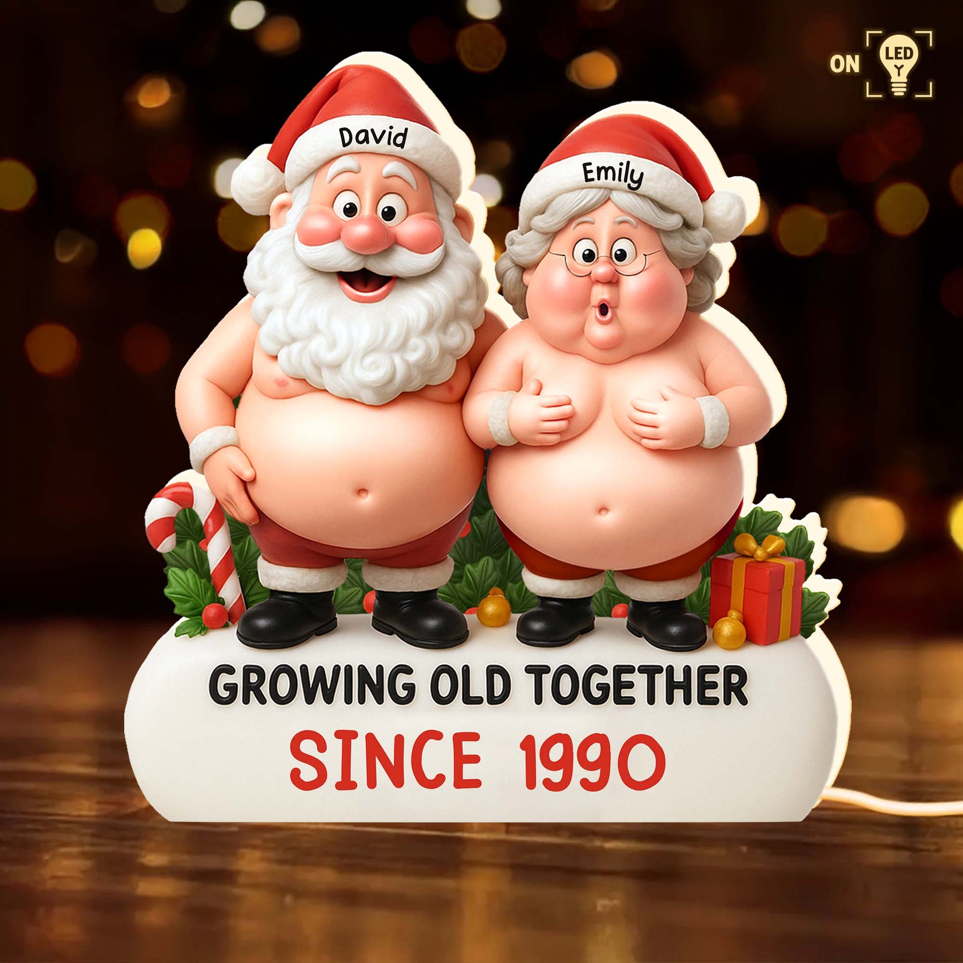 Growing Old Together, Santa And Mrs Claus Design