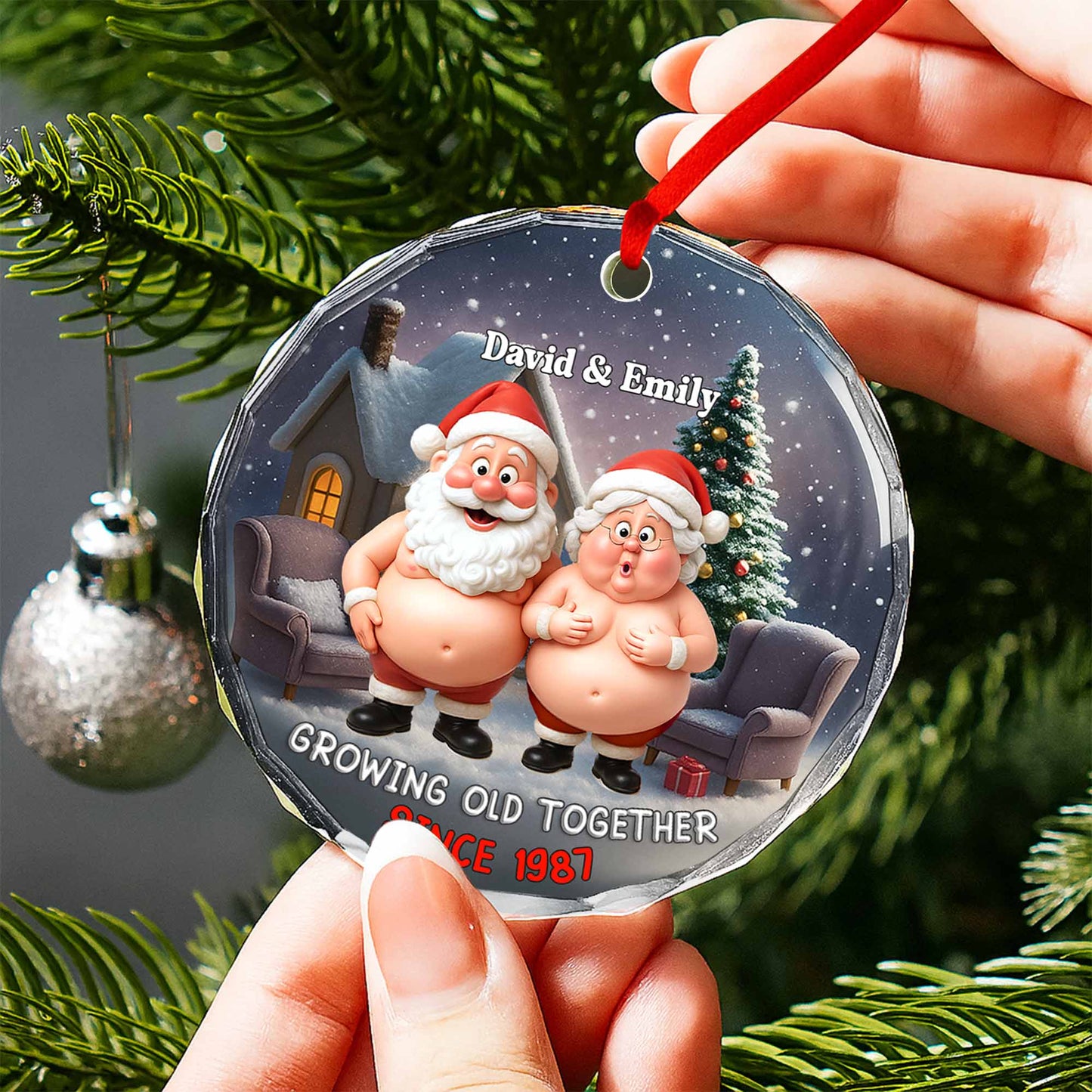 Growing Old Together, Santa Claus Christmas Ornament