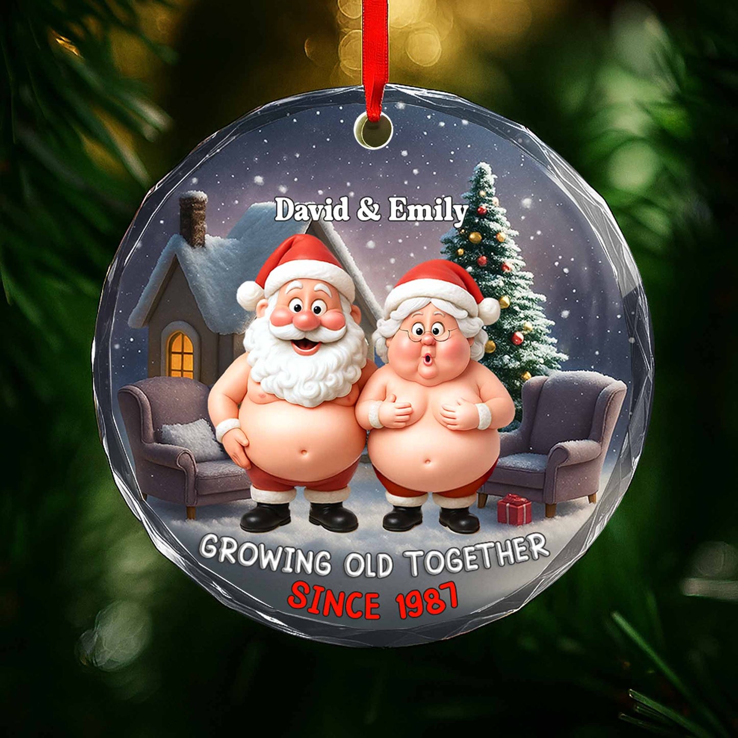 Growing Old Together, Santa Claus Christmas Ornament