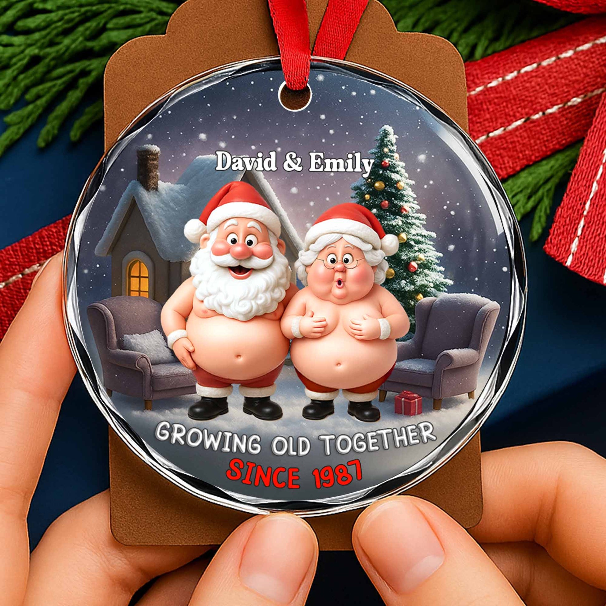 Growing Old Together, Santa Claus Christmas Ornament