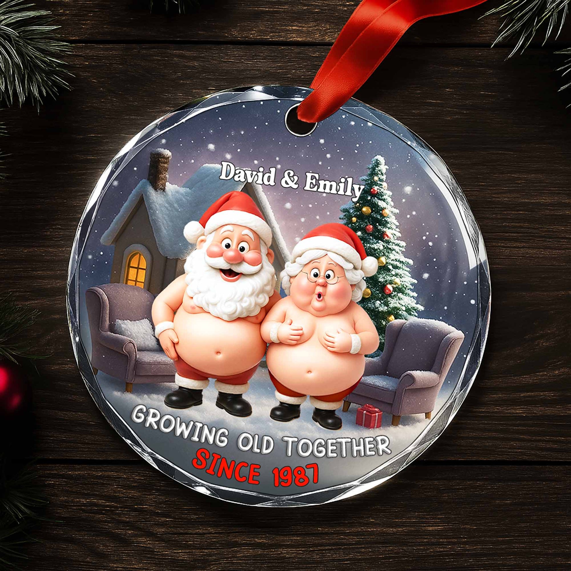 Growing Old Together, Santa Claus Christmas Ornament