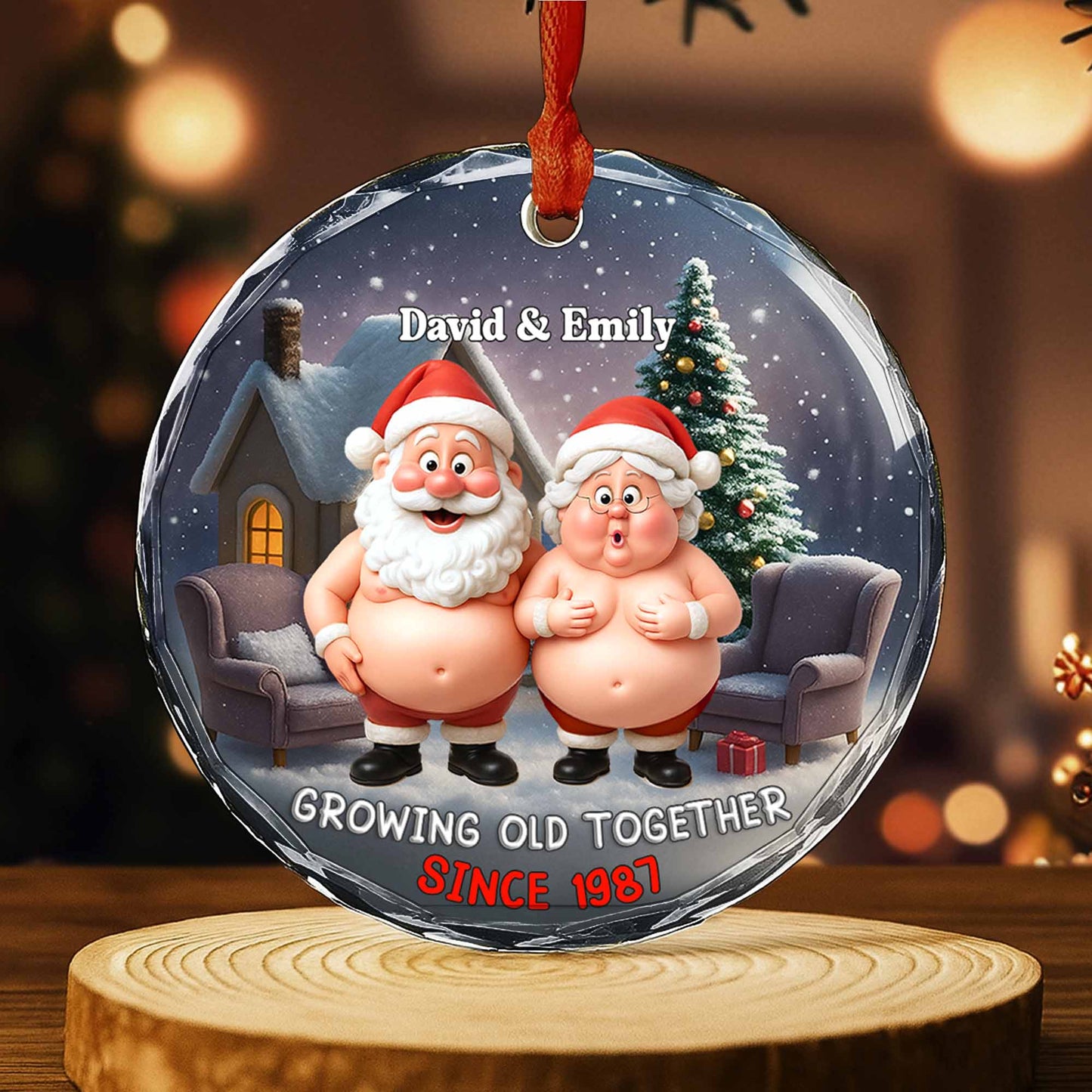 Growing Old Together, Santa Claus Christmas Ornament