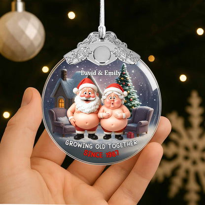 Growing Old Together, Santa And Mrs Claus Decoration