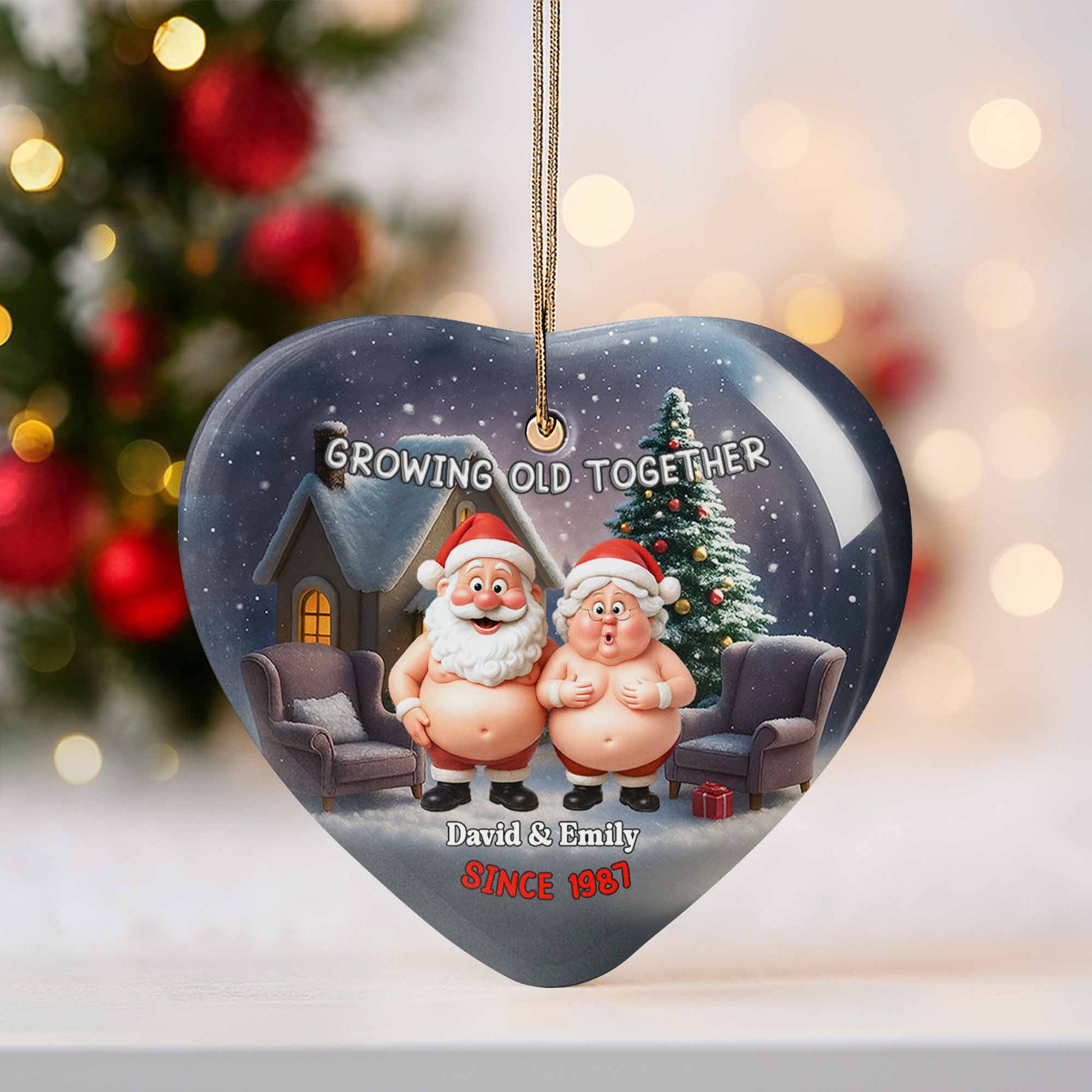 Growing Old Together, Santa Claus And Christmas Tree