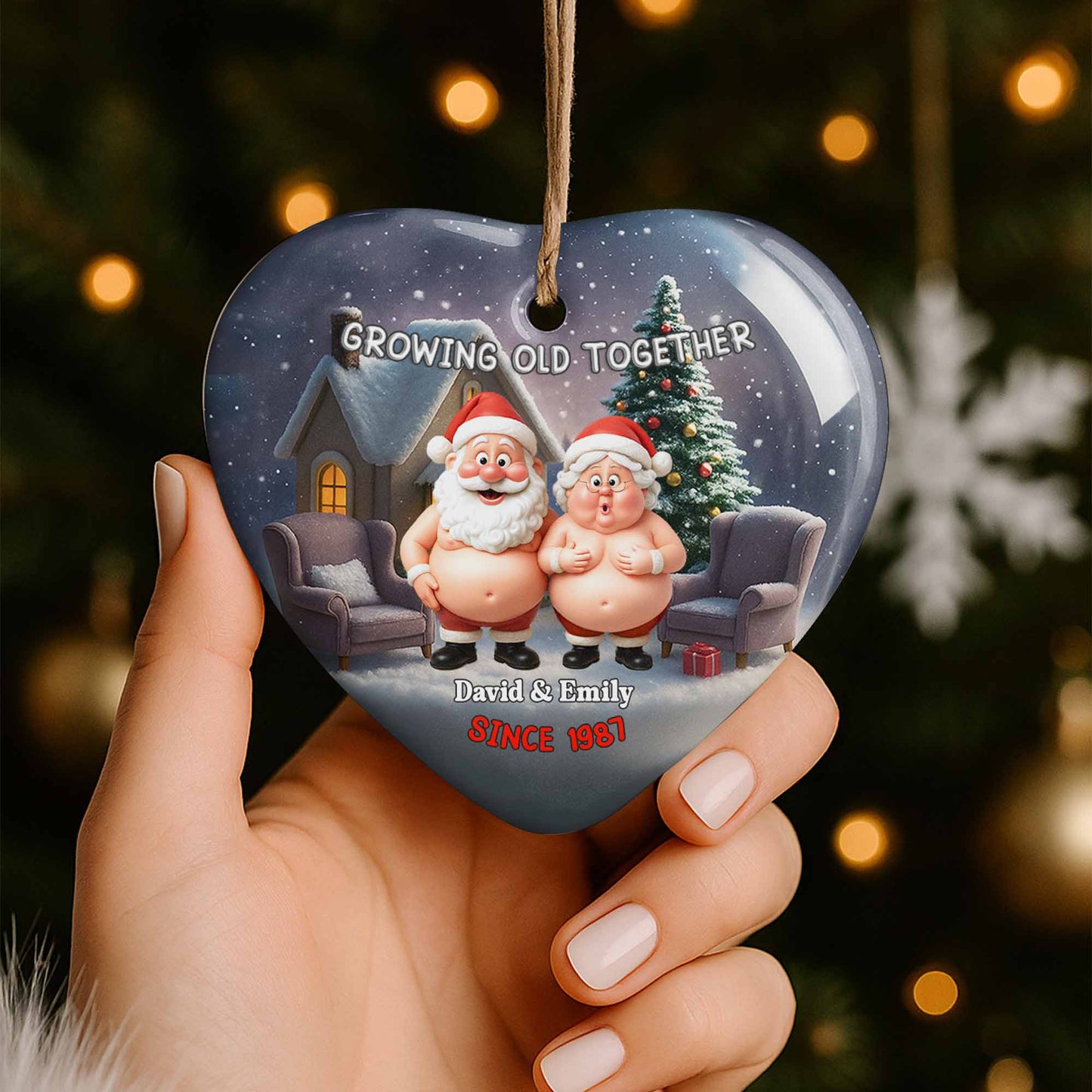 Growing Old Together, Santa Claus And Christmas Tree