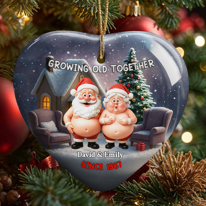 Growing Old Together, Santa Claus And Christmas Tree