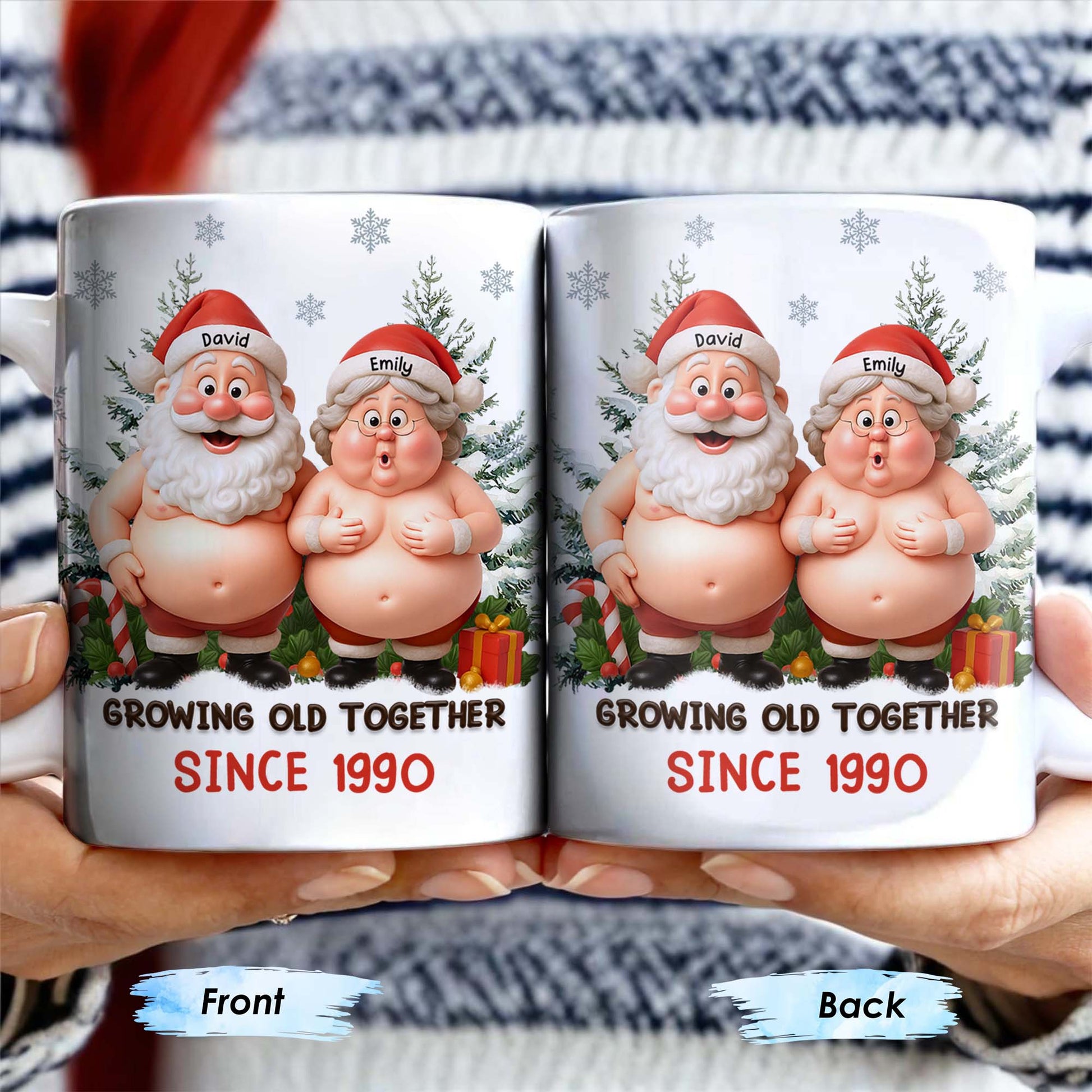 Growing Old Together Santa Claus Christmas Design