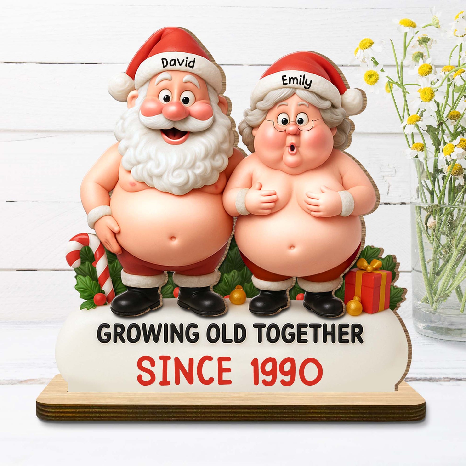Growing Old Together Santa And Mrs Claus Figurine