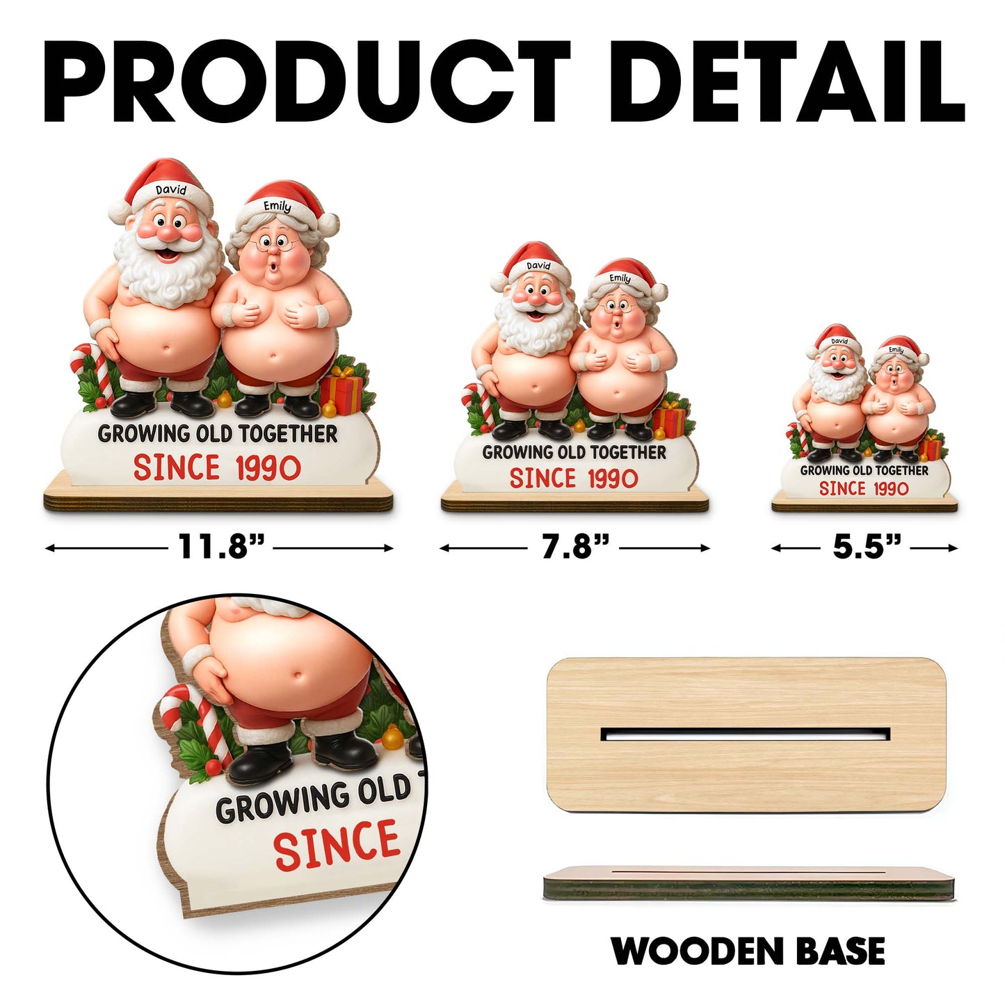 Growing Old Together Santa And Mrs Claus Figurine