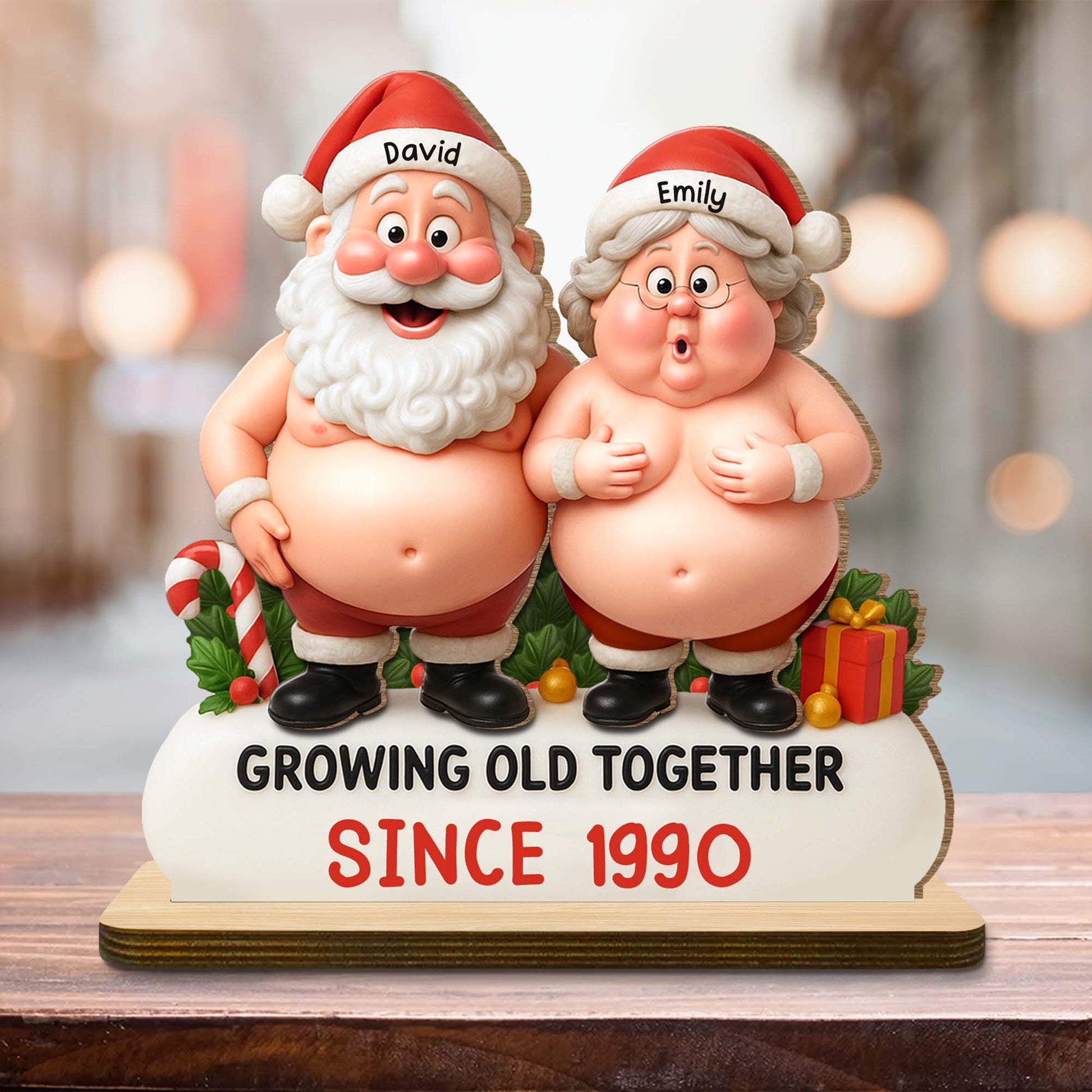 Growing Old Together Santa And Mrs Claus Figurine