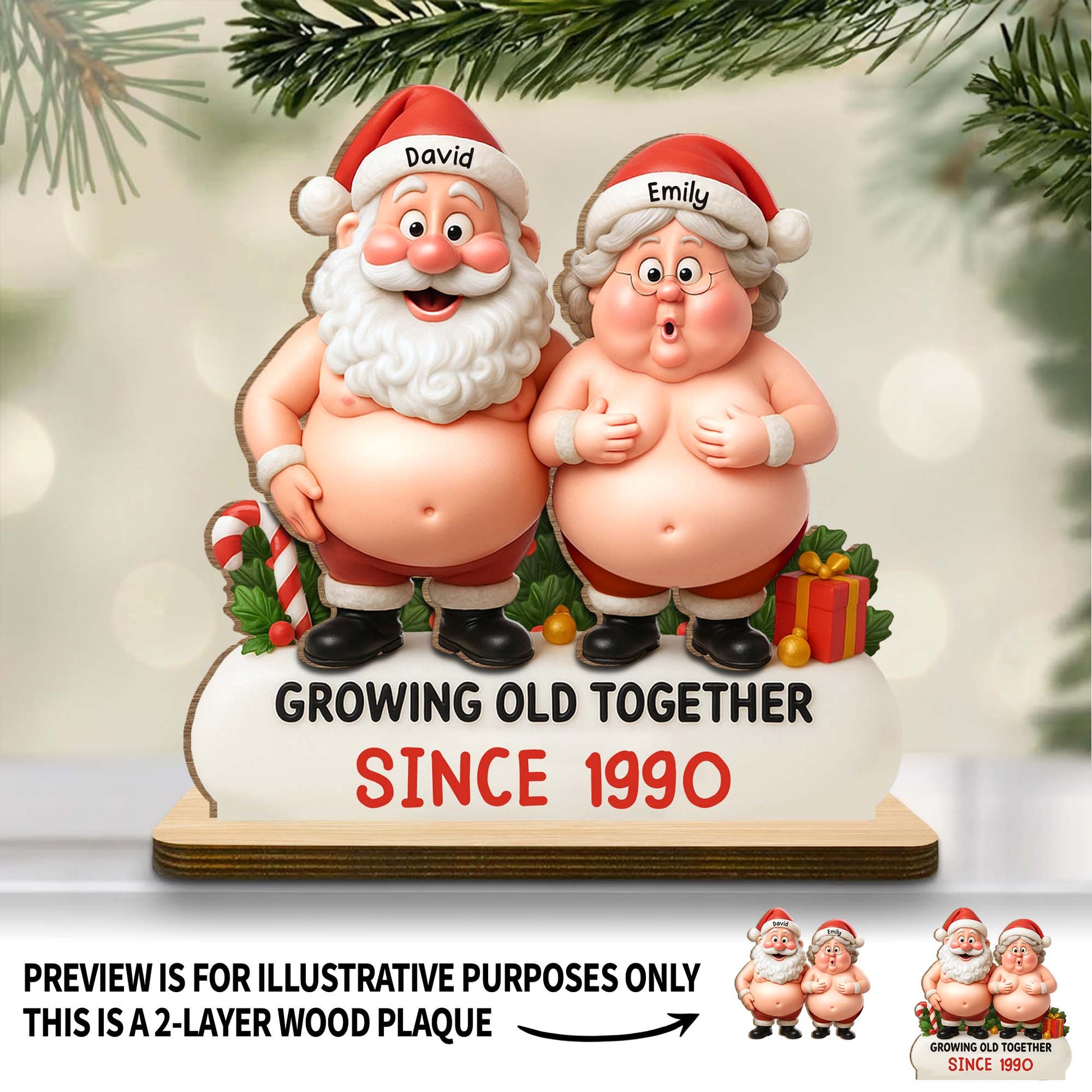 Growing Old Together Santa And Mrs Claus Figurine
