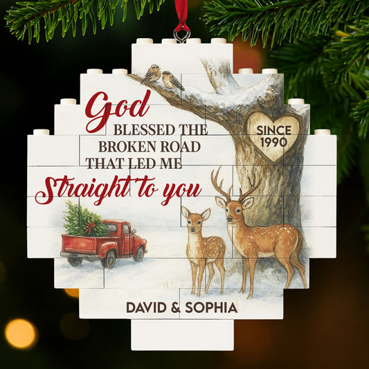 God Blessed The Broken Road, Deer And Truck Design