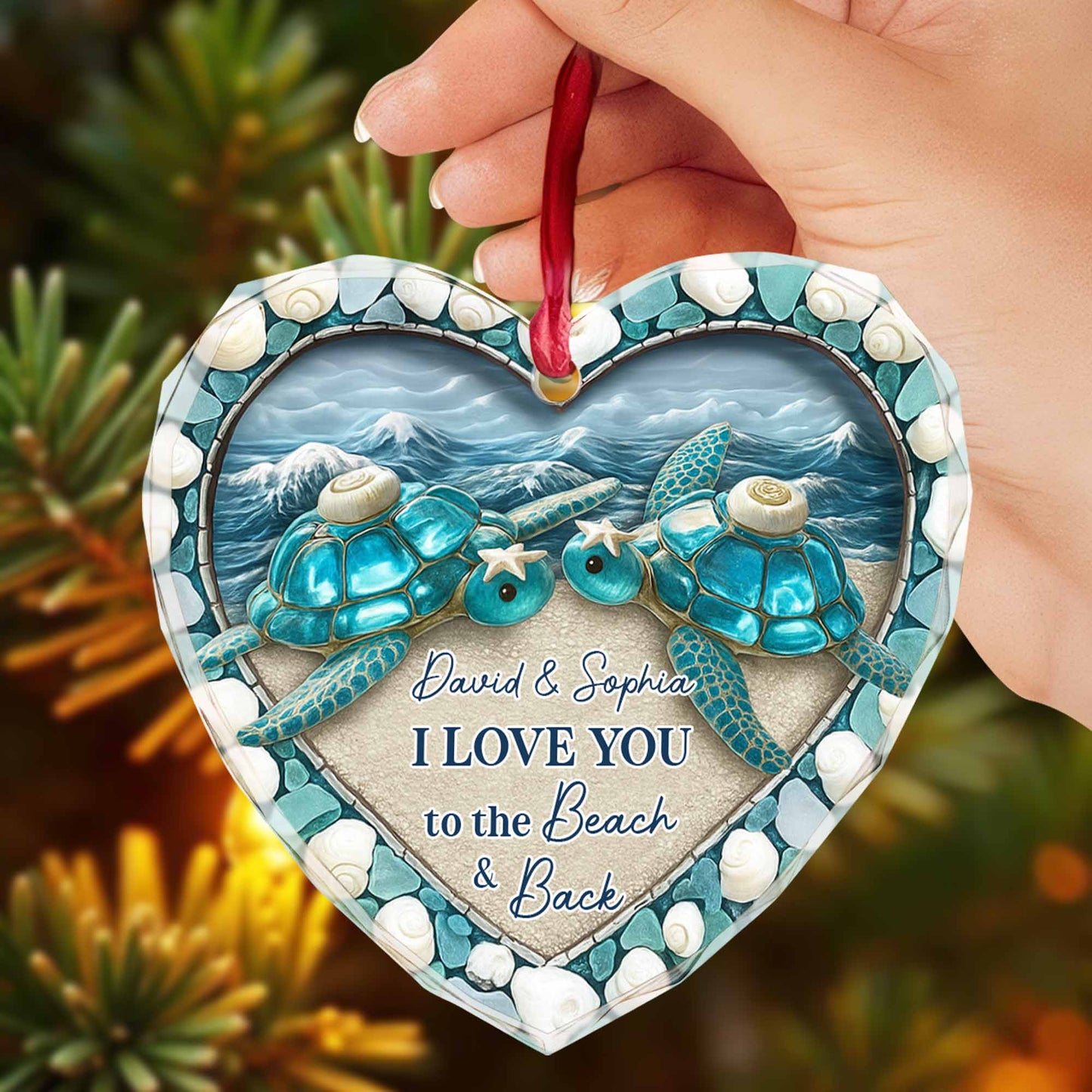 I Love You To The Beach And Back Featuring Turtles And Shells