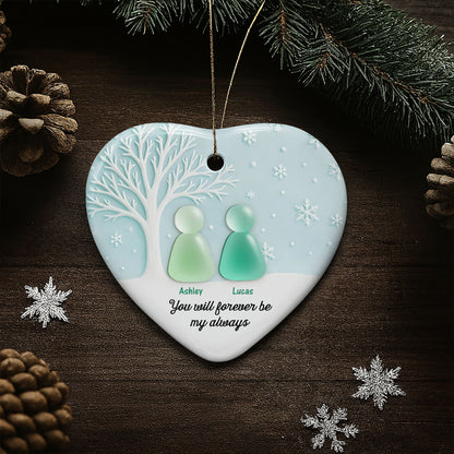 You & Me, We Got This, Tree And Snowflakes Heart Ornament