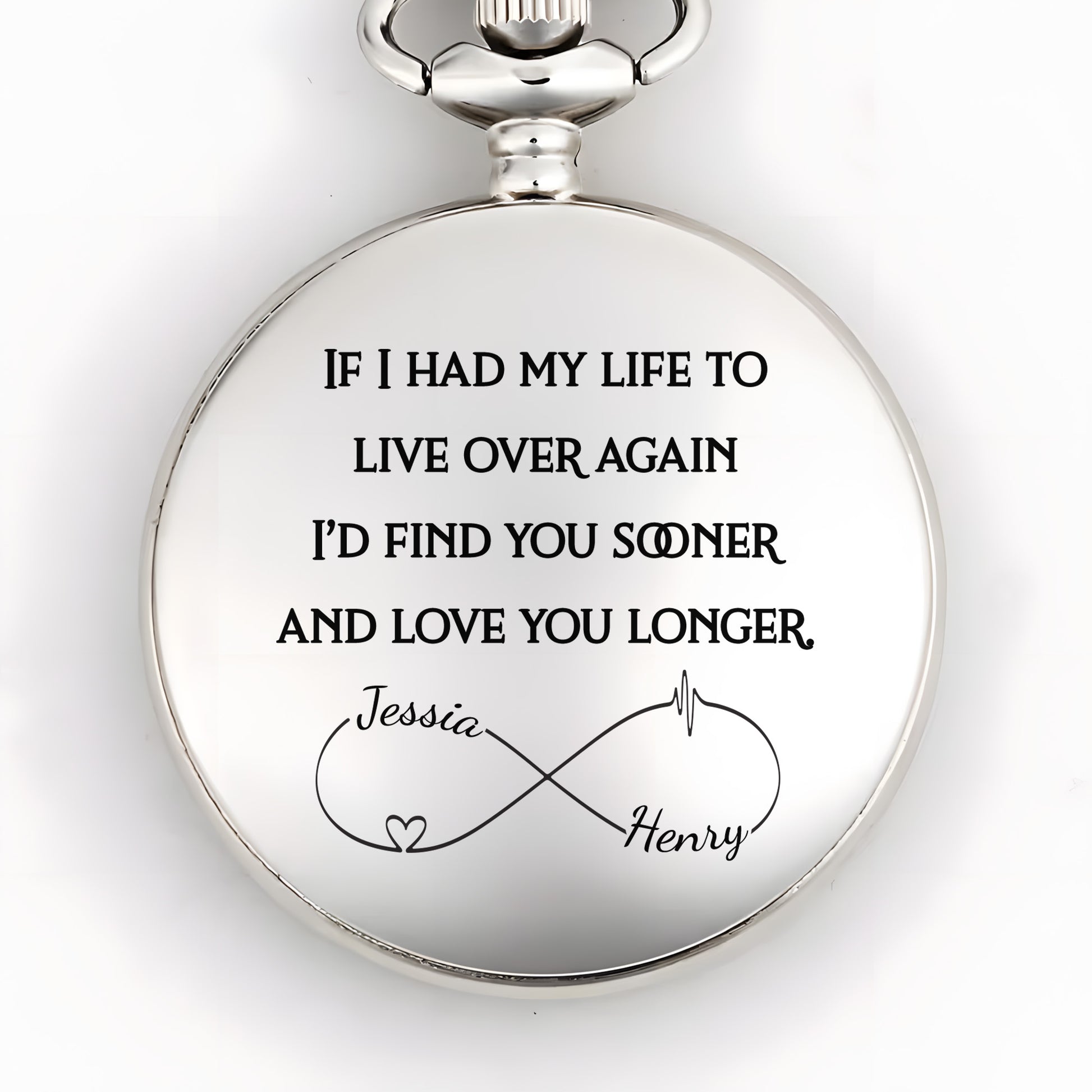 If I Had My Life To Live Over Again With Hearts And Infinity Symbol Design