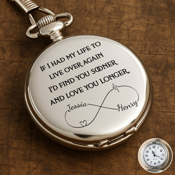 If I Had My Life To Live Over Again With Hearts And Infinity Symbol Design