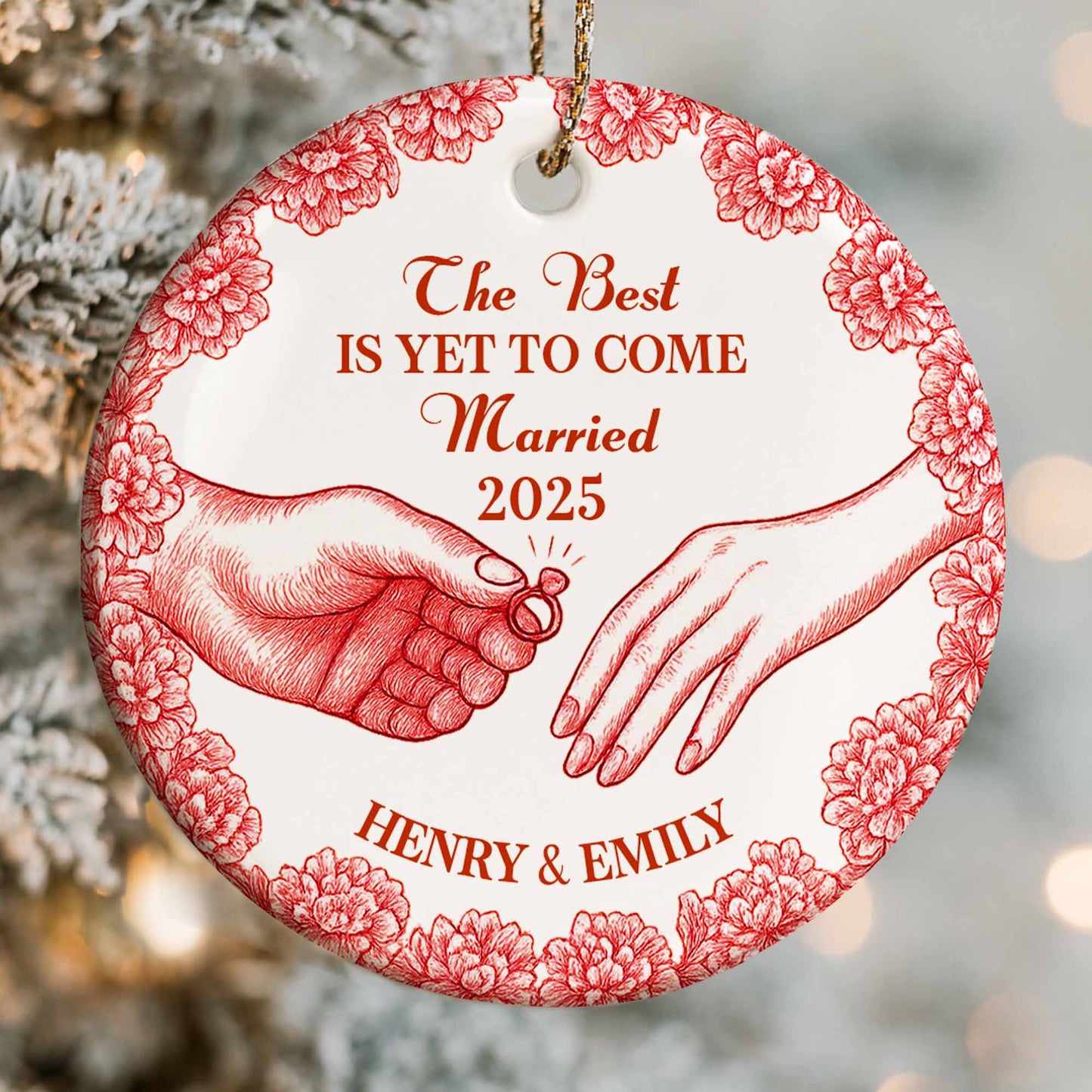 The Best Is Yet To Come Engaged Hands and Ring