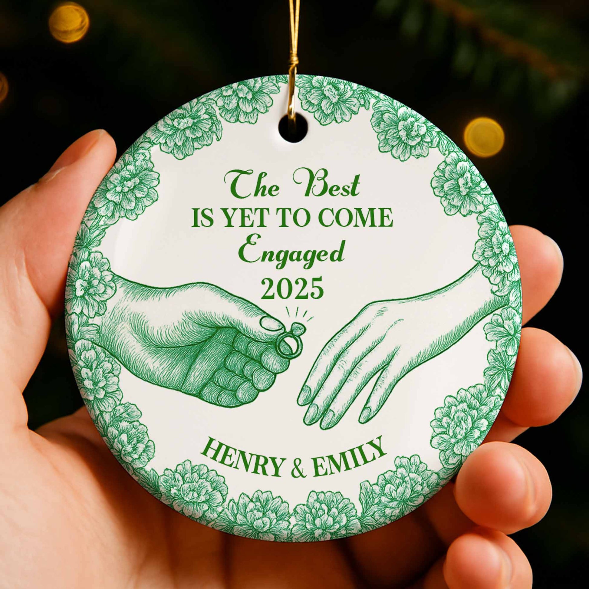 The Best Is Yet To Come Engaged Hands and Ring