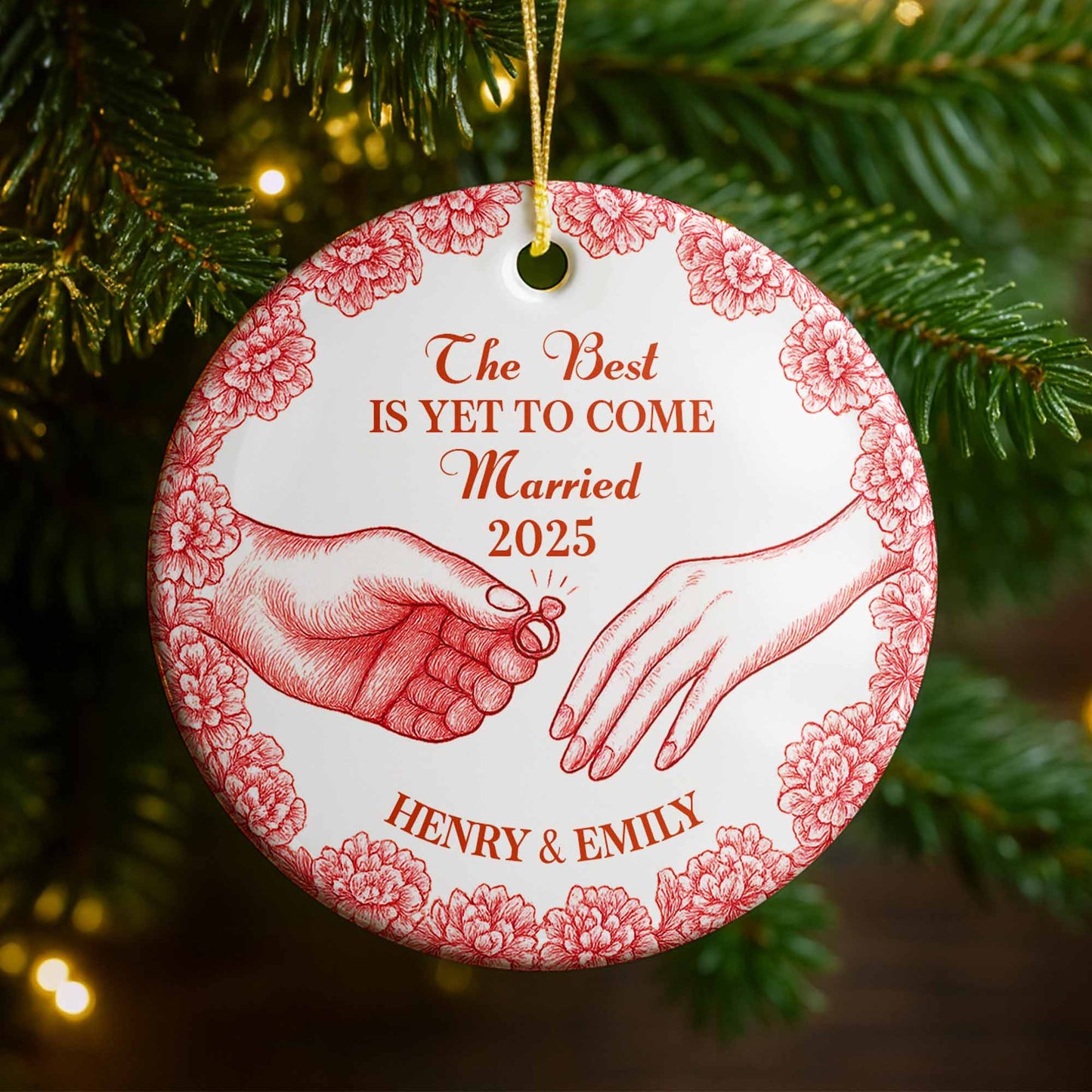 The Best Is Yet To Come Engaged Hands and Ring