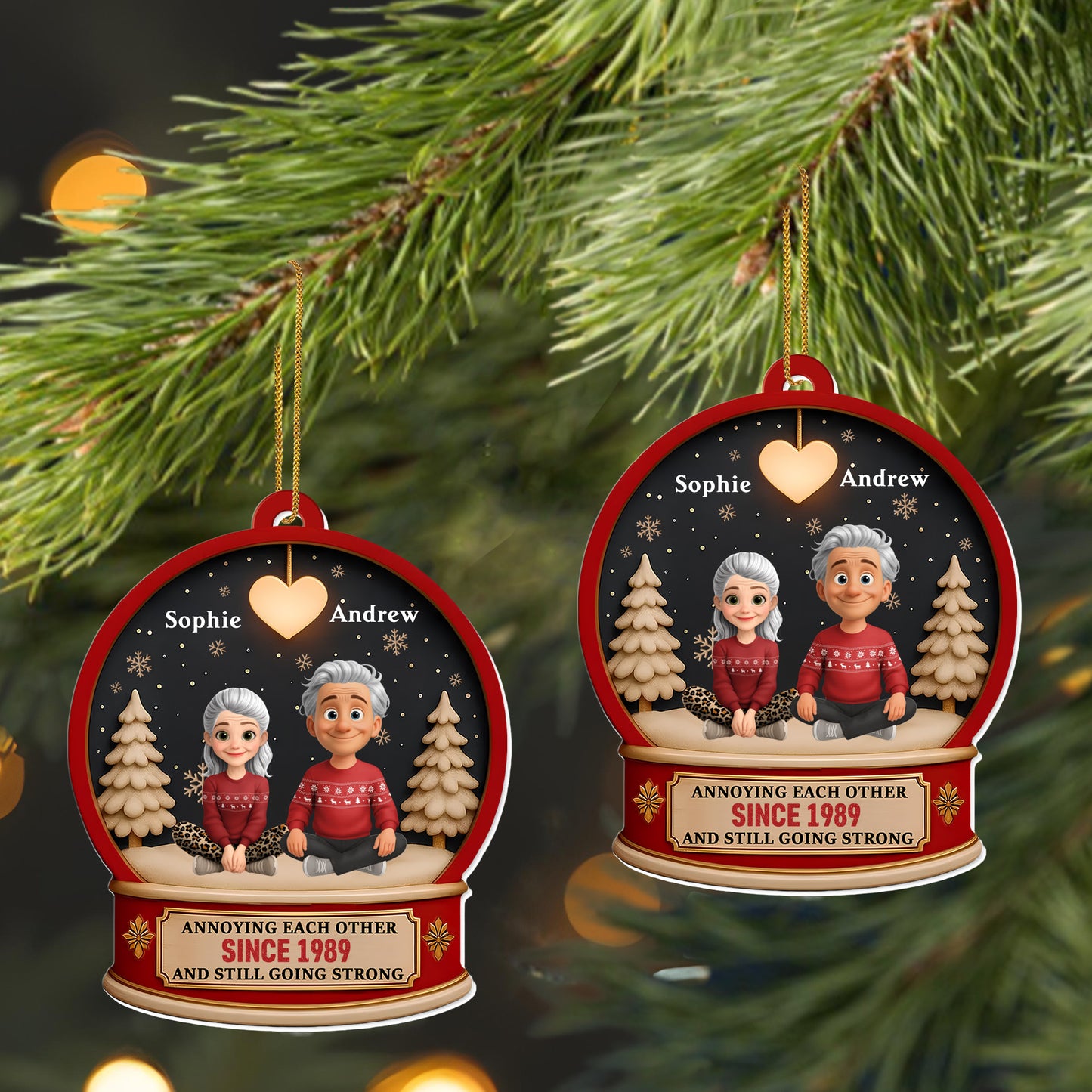 Annoying Each Other Since, Heart, Snowflakes