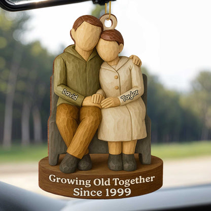 Growing Old Together, Personalized Couple On Bench