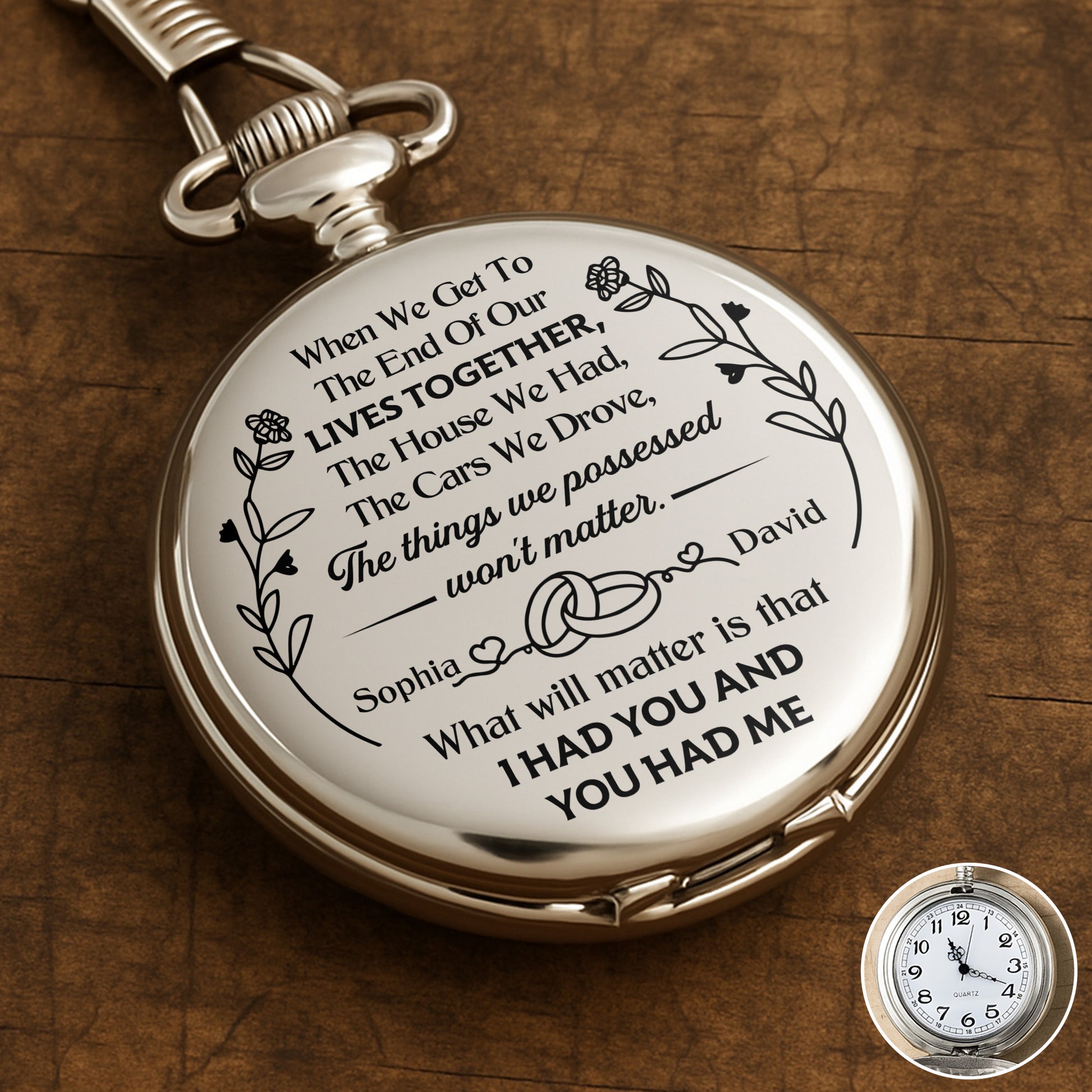 When We Get To The End Of Our Lives Together Leaves And Wedding Rings