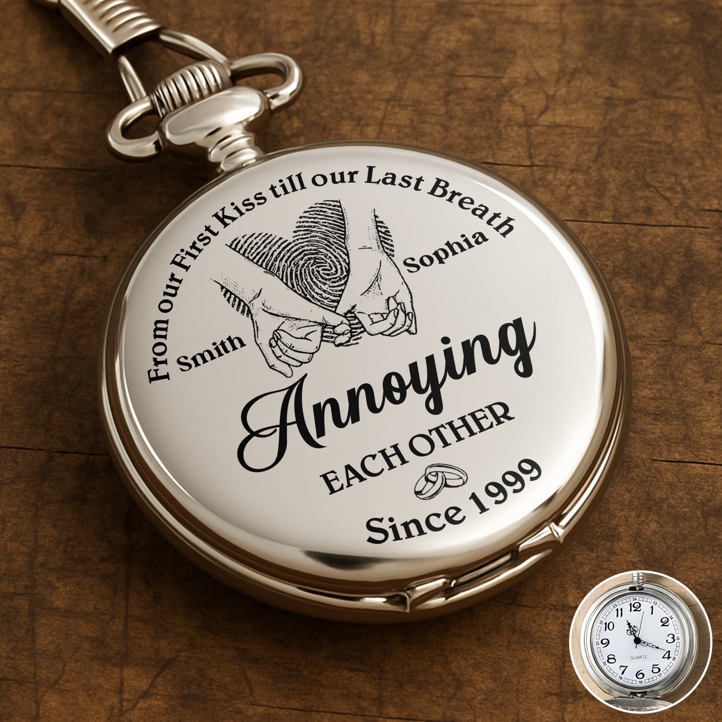 From Our First Kiss Till Our Last Breath, Fingerprints And Hearts Design